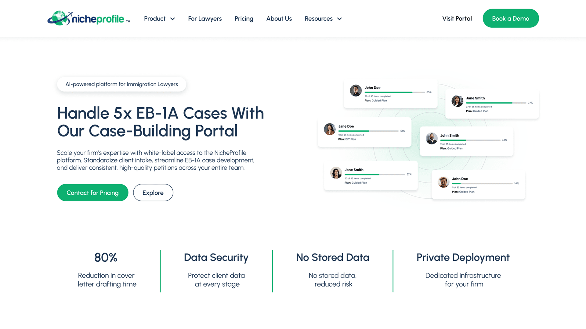 Handle 5x EB-1A Cases With Our Case-Building Portal — enterprise section for law firms